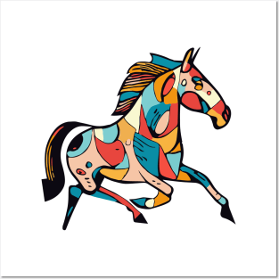 Colorful horse - horse lover design, horse gift Posters and Art